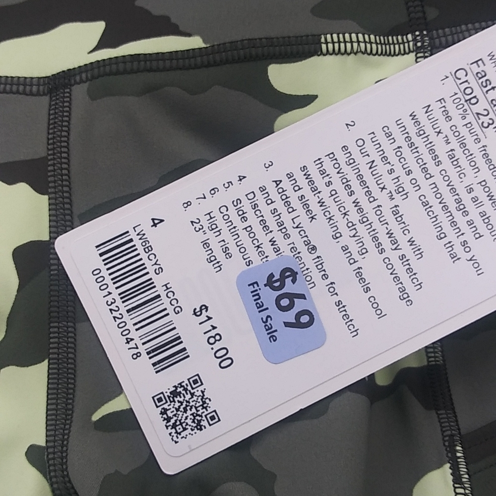 Lululemon crop brand new. Beautiful.